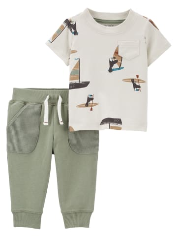 carter's 2-delige outfit grijs/kaki