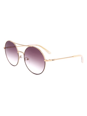Karl Lagerfeld Damskie okulary przeciwsłoneczne w kolorze złoto-fioletowym