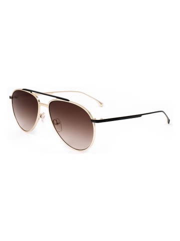 Karl Lagerfeld Męskie okulary przeciwsłoneczne w kolorze złoto-czarno-brązowym