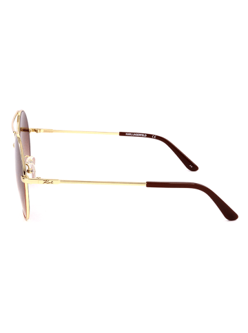 Karl Lagerfeld Damen-Sonnenbrille in Braun-Gold/ Braun