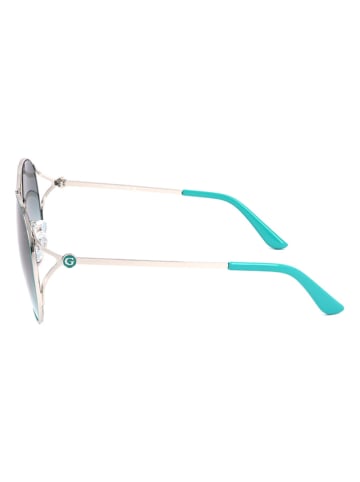 Guess Dameszonnebril turquoise-goudkleurig/blauw