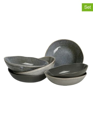 Ard'time 6-delige set: soepborden "Zao" grijs/blauw - Ø 20 cm