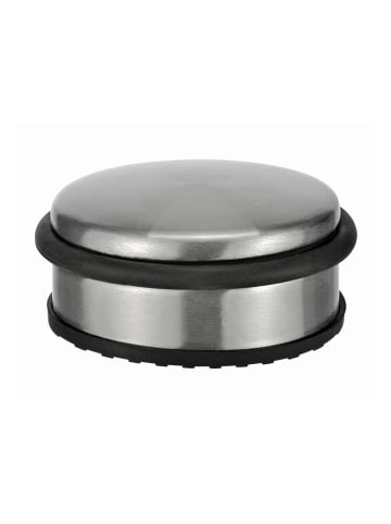Everysentials Deurstopper zilverkleurig/zwart - (H)4,3 x Ø 10 cm