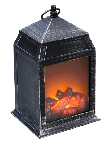 Nordheim LED-Laterne mit Kunstfeuerfunktion - (B)16 x (H)27 x (T)14 cm