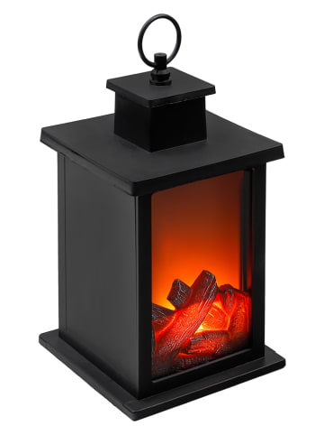 Nordheim LED-Laterne mit Kunstfeuerfunktion - (B)14 x (H)25 x (T)14 cm