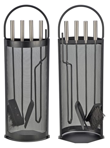 Everysentials 5-delige set: haardaccessoires zilverkleurig/zwart
