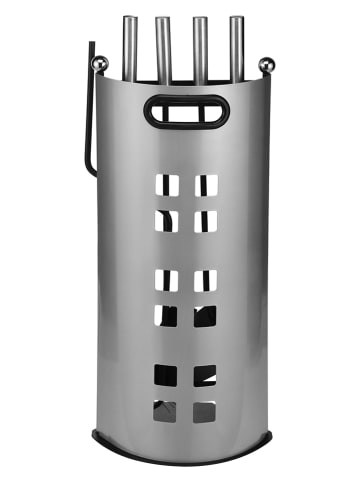 Everysentials 5-delige set: haardstel zilverkleurig/zwart