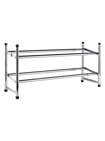 Nordheim Schuhregal in Silber - (B)117 x (H)23 x (T)36 c m