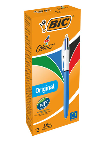 Bic Długopisy (12 szt.) "Original Pro" z czterema kolorami