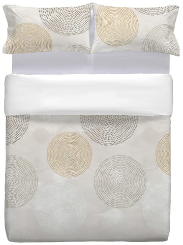 ethere Perkal-Bettbezug "Aimi" in Grau/ Beige