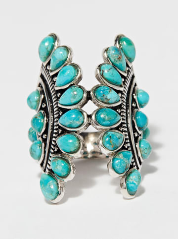 AMAZONIA Silber-Ring "Pacan" mit Edelsteinen