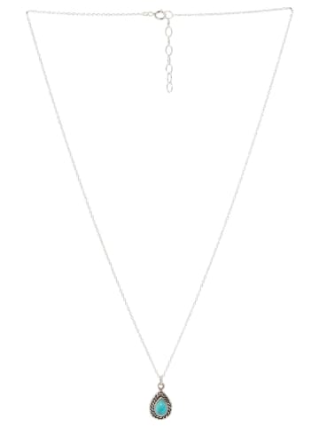 AMAZONIA Silber-Halskette "Yacat" mit Anhänger - (L)42 cm