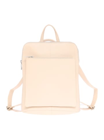 Zwillingsherz Skórzany plecak "Wanderlust" w kolorze kremowym - 32 x 26 cm