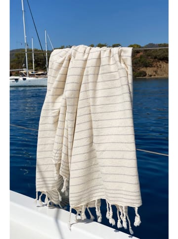Elizabed Ręcznik plażowy w kolorze kremowo-szarym
