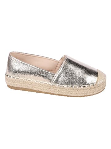 R and BE Espadrilles in Gold