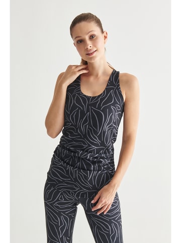 TATUUM Top in Schwarz/ Grau