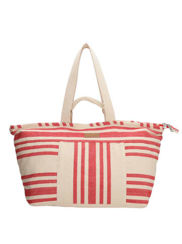 PE FLORENCE Strandtasche "Leisure" in Rosa/ Beige - (B)55 x (H)38 x (T)15 cm