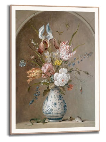 Orangewallz Druk artystyczny "Still Life Flowers" w ramce - 50 x 70 cm