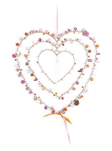 Overbeck and Friends Decoratieve hanger "hart(en) 7 Marigold" blauw/groen - (L)22 x (B)20 cm