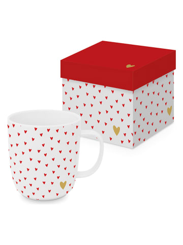 ppd Mok "Little Hearts" wit/rood - 400 ml