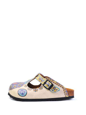Calceo Clogs in Creme/ Bunt
