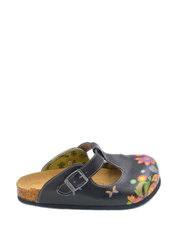 Calceo Clogs in Schwarz/ Bunt