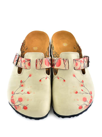 Calceo Clogs in Beige/ Bunt