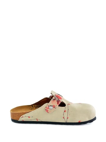 Calceo Clogs in Beige/ Bunt