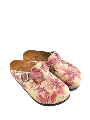 Calceo Clogs in Creme/ Bunt