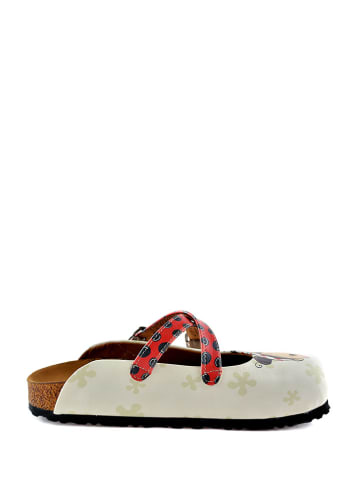 Calceo Clogs wit/meerkleurig
