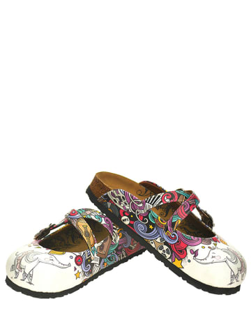 Calceo Clogs in Creme/ Bunt