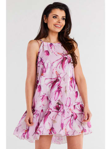 Awama Sukienka w kolorze różowym ze wzorem