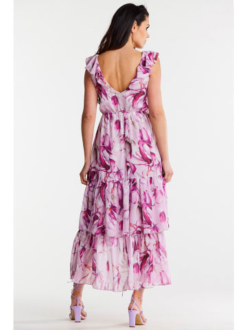 Awama Kleid in Pink/ Bunt