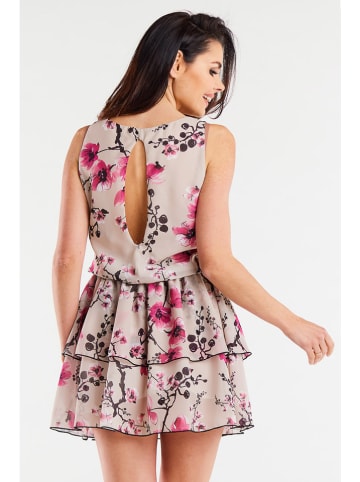 Awama Kleid in Pink/ Bunt