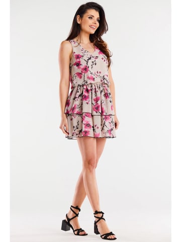 Awama Kleid in Pink/ Bunt