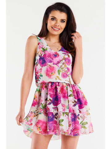 Awama Kleid in Pink/ Bunt