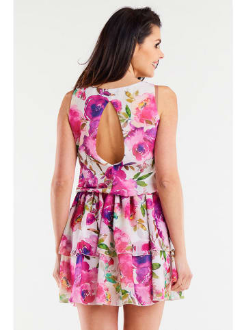 Awama Kleid in Pink/ Bunt