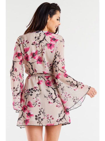 Awama Sukienka w kolorze różowym ze wzorem