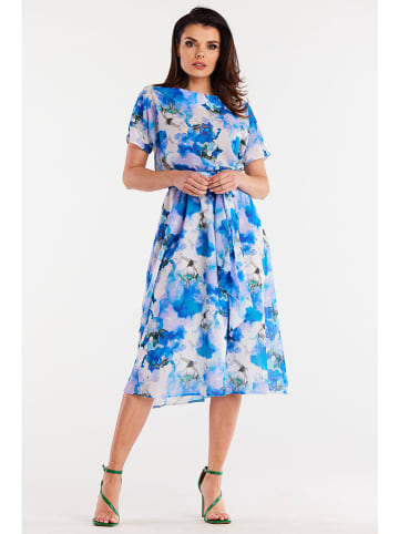Awama Kleid in Blau/Bunt