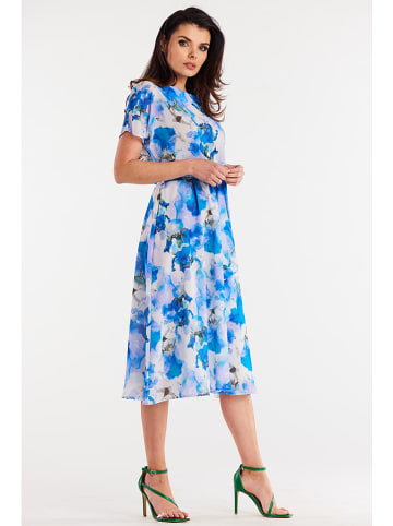 Awama Kleid in Blau/Bunt
