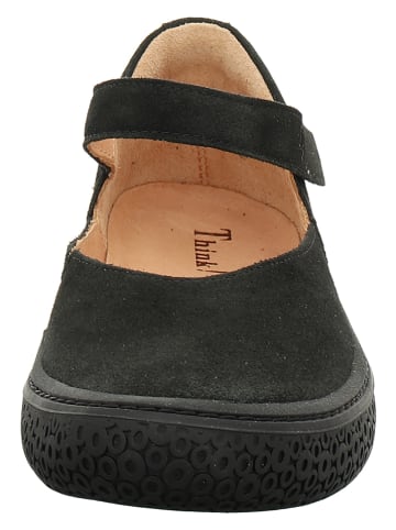 Think! Leder-Spangenballerinas "Tjub" in Schwarz