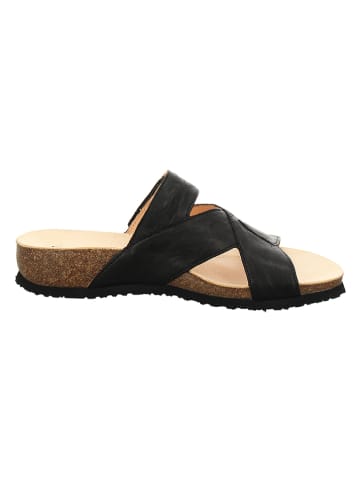 Think! Leder-Pantoletten "Julia" in Schwarz