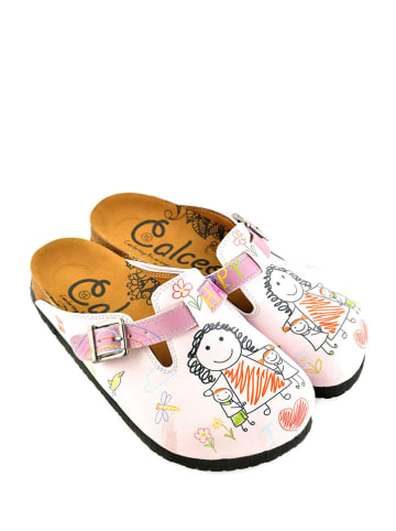 Calceo Clogs in Rosa/ Bunt