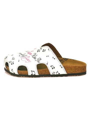 Calceo Clogs in Weiß/ Bunt