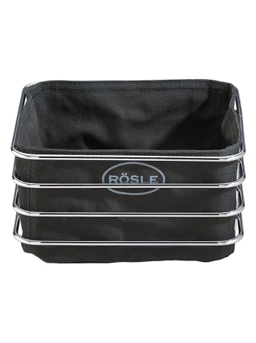 Rösle Brotkorb in Schwarz - (B)21,5 x (H)11,5 x (T)21,5 cm