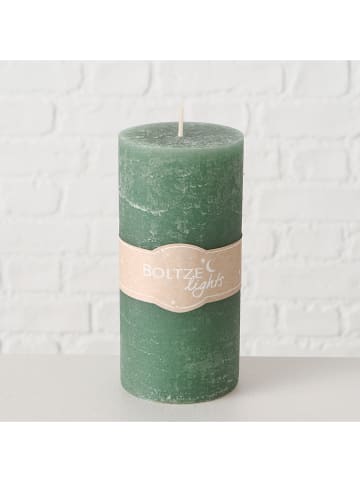 Boltze 3-delige set: stompkaarsen groen/turquoise - 2x 451 g
