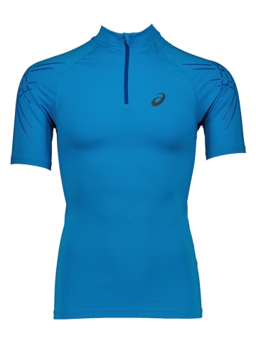 asics Trainingsshirt in Blau