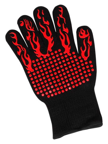 Profigarden Barbecue-handschoen rood/zwart - (L)33 x (B)15 cm