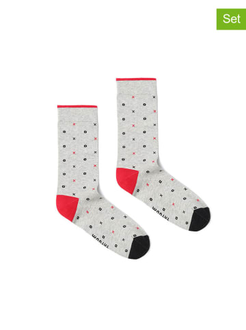 TATUUM 2-delige set: sokken grijs/meerkleurig