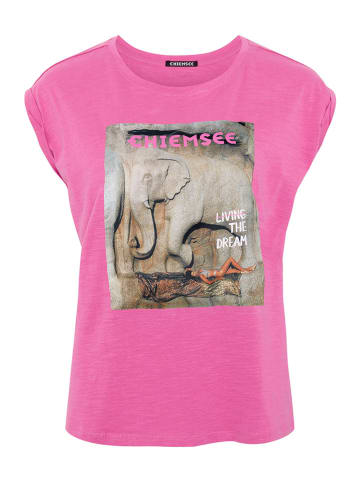 Chiemsee Koszulka "Foula" w kolorze różowym ze wzorem